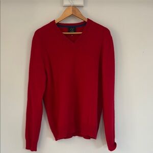 Red V-Neck Sweater